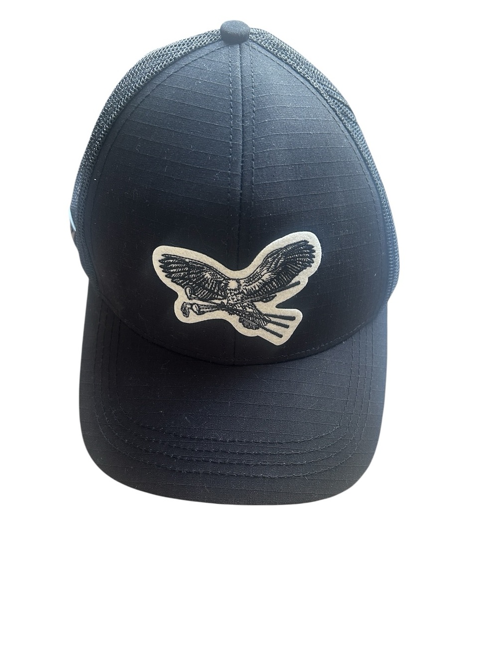 TRUE Linkswear Black Canvas 5-Panel Snapback Golf Hat